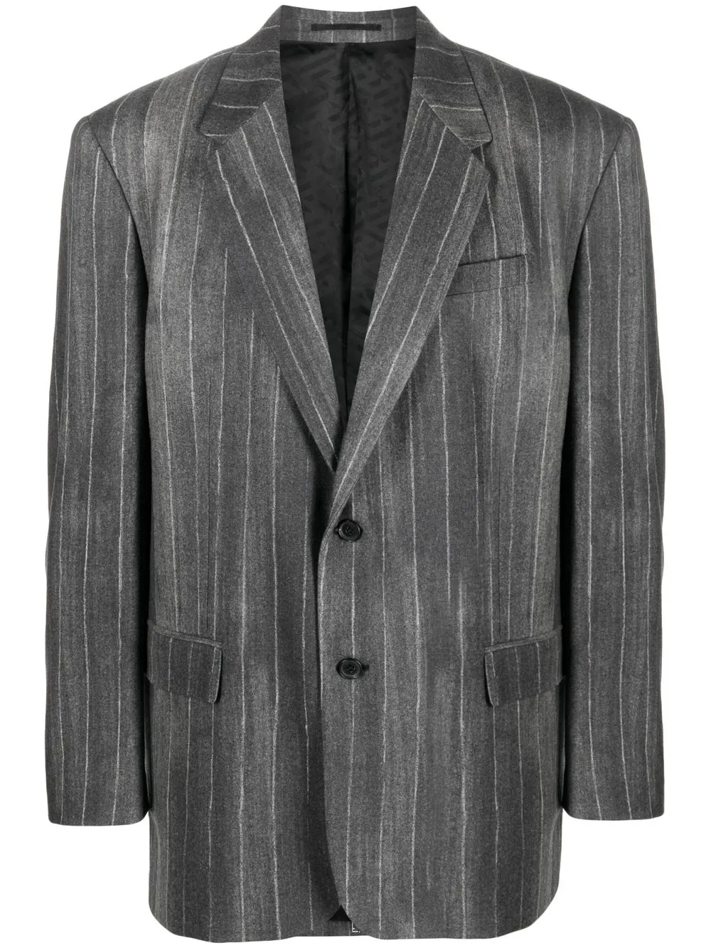 

Versace striped single-breasted blazer - Grey