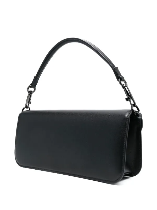 ショルダーバッグ・ポシェット Valentino Garavani Black Leather Vlogo Shoulder Bag Valentino Garavani VLogo Leather Shoulder Bag | Black