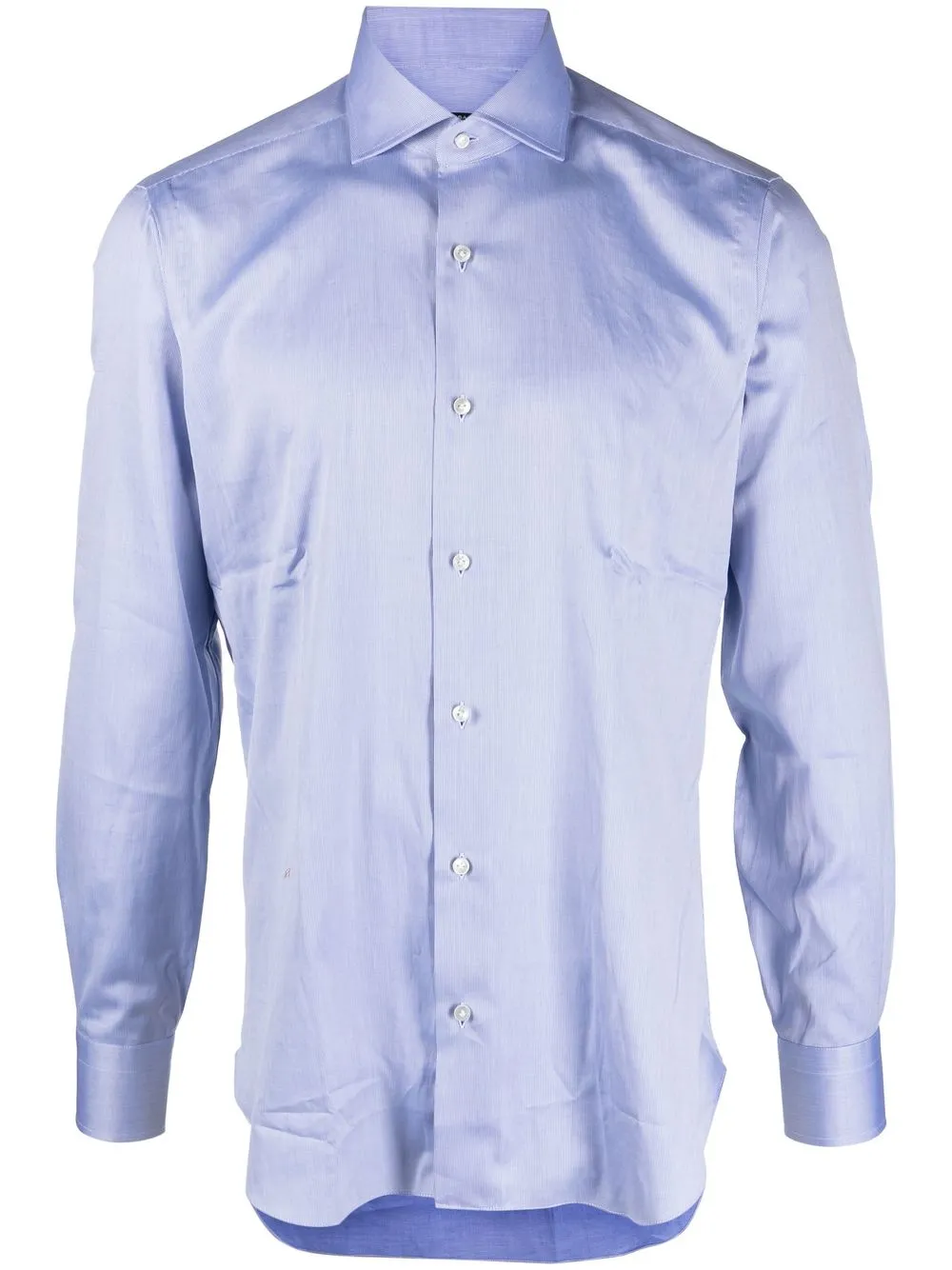 

Barba long-sleeved cotton shirt - Blue