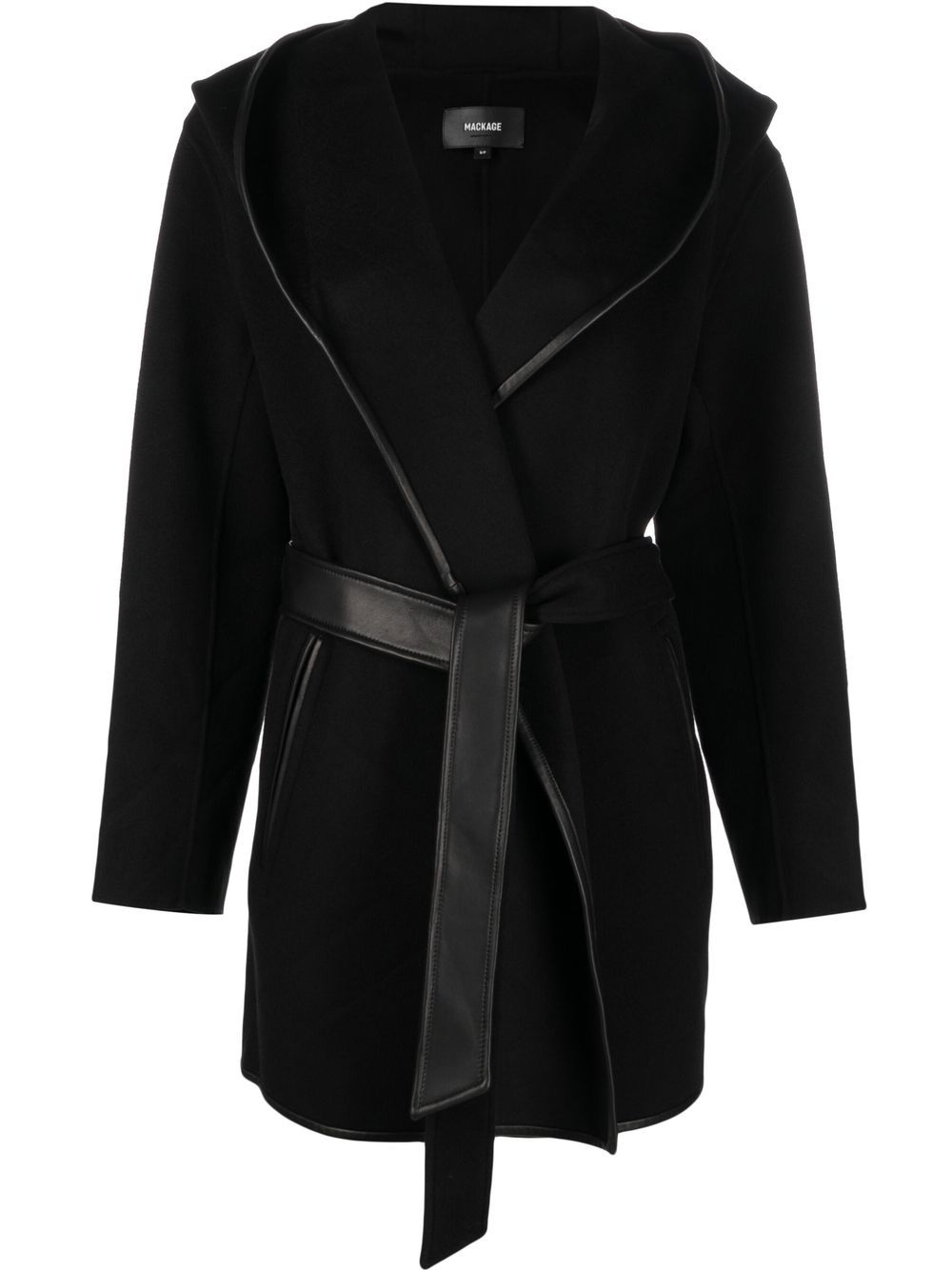 Belted Double Face Hooded Wrap Coat - Ready to Wear