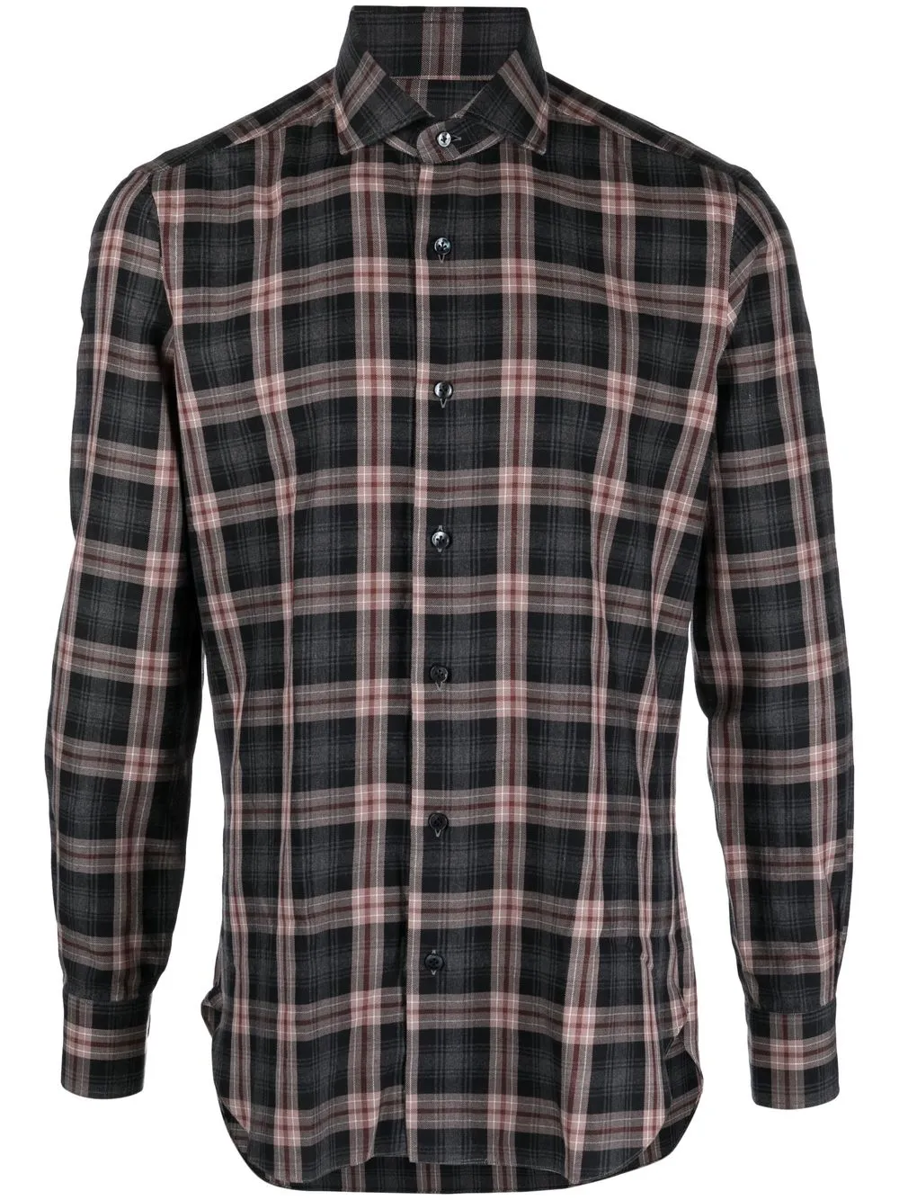 

Barba tartan check-print shirt - Black