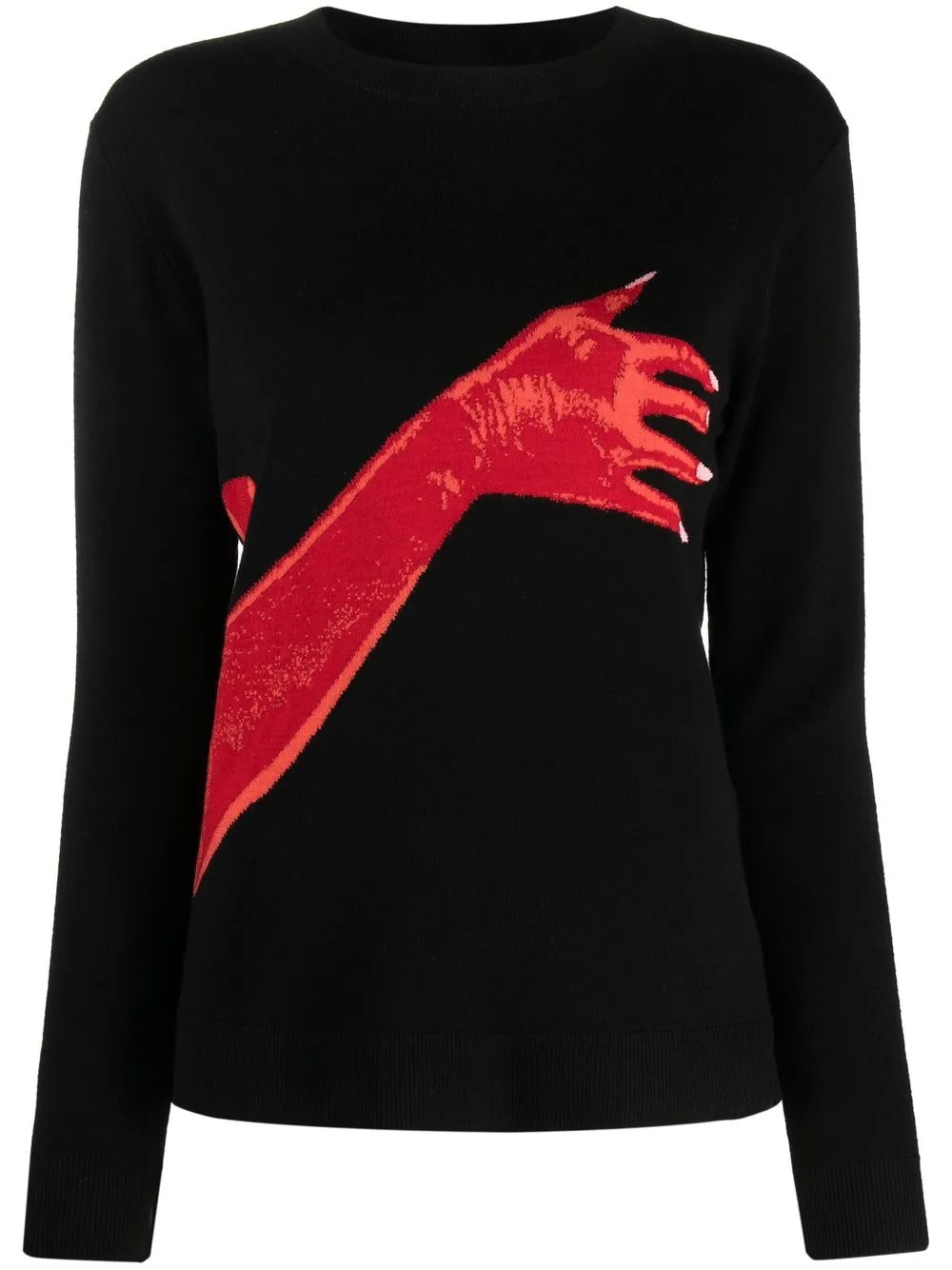 

LOEWE intarsia-knit long-sleeved sweater - Black