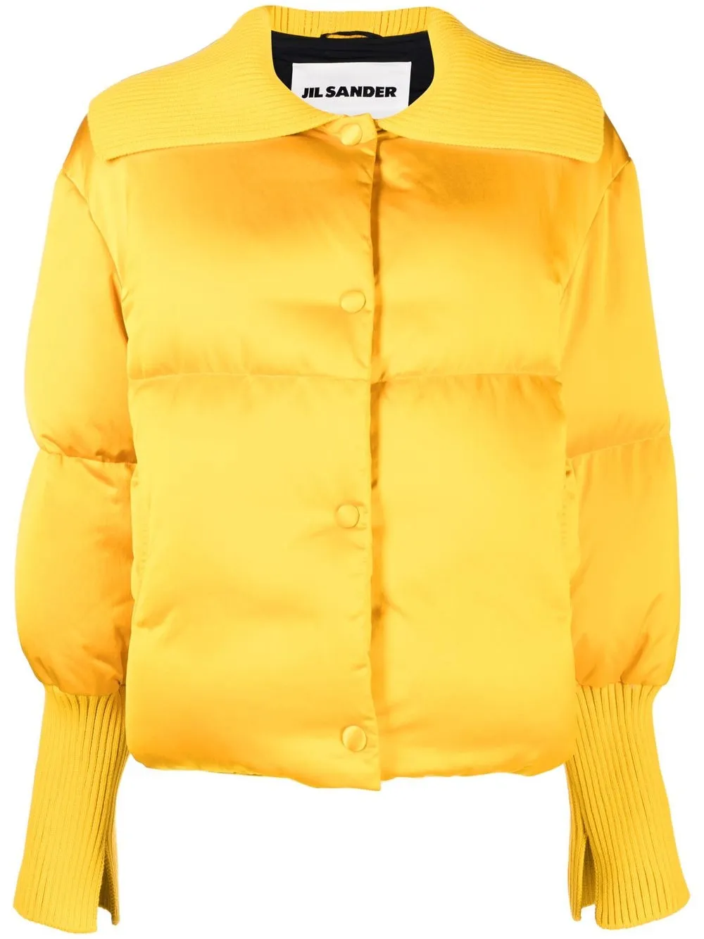 

Jil Sander ribbed-detail puffer jacket - Yellow