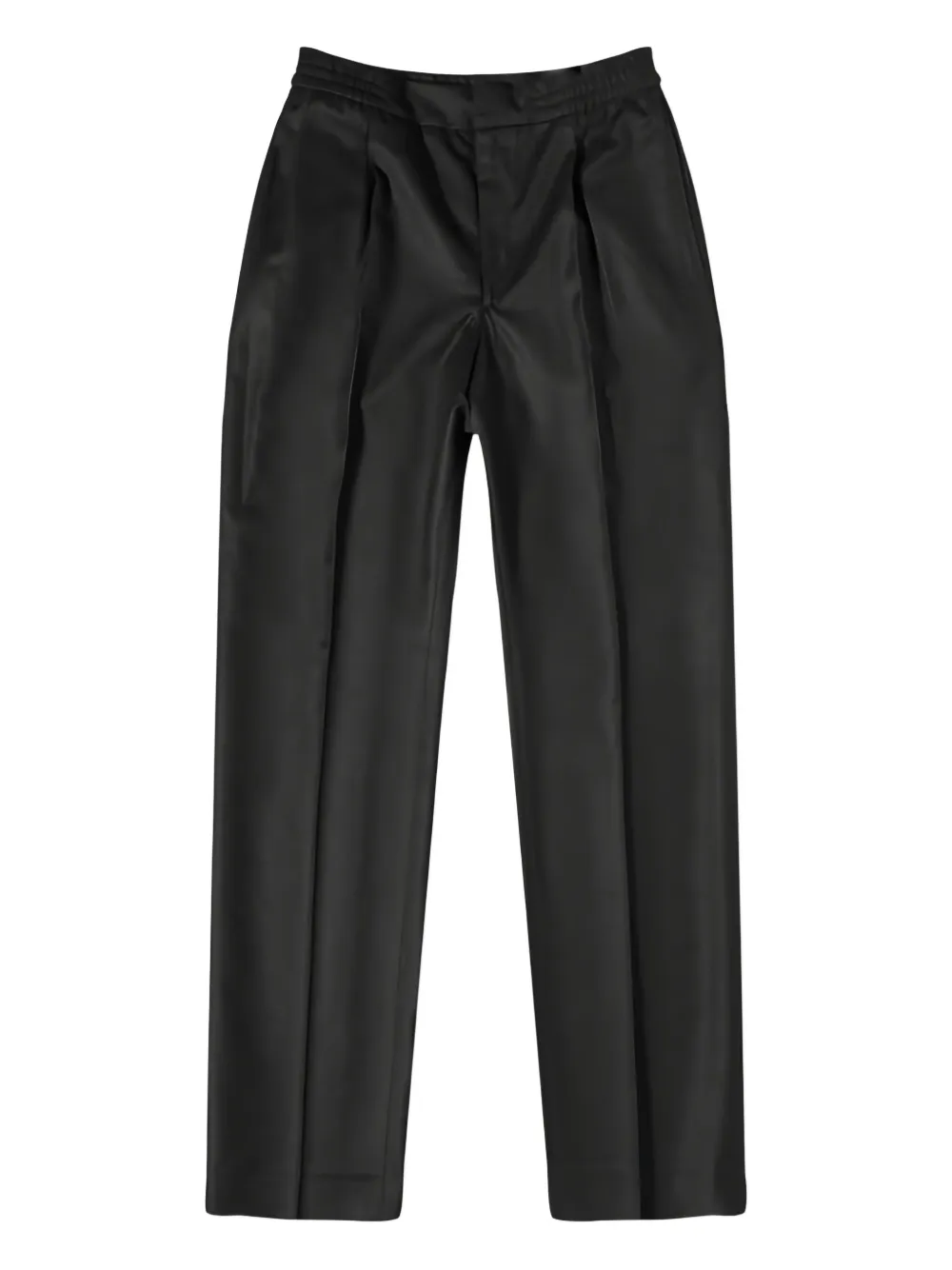 Officine Generale Leather Trousers In Black