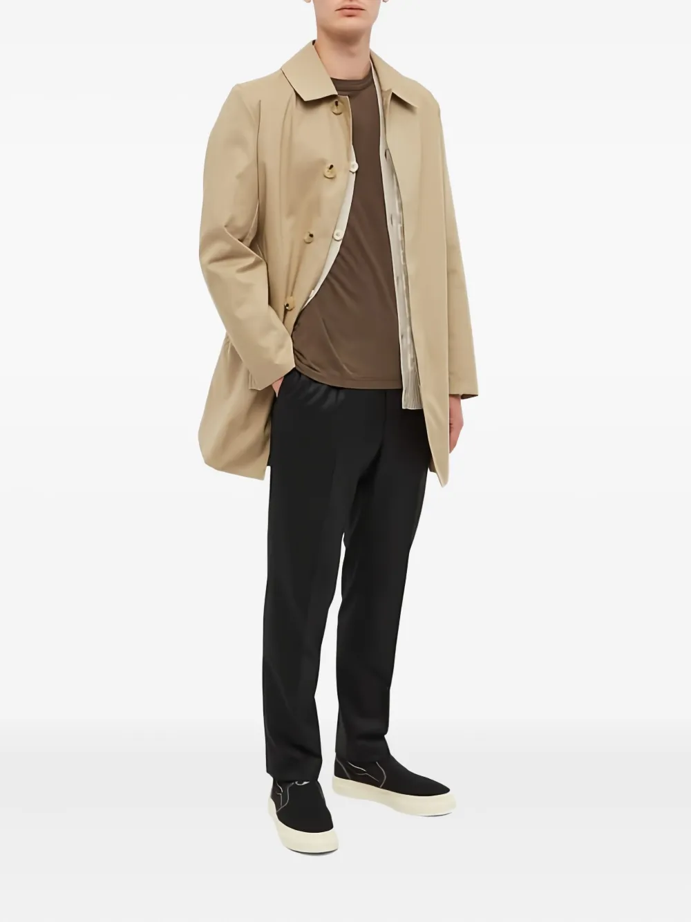 Officine Generale leather trousers - Zwart