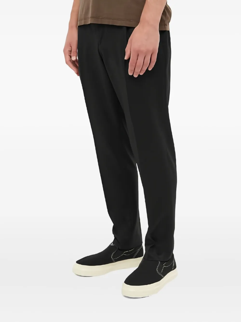 Officine Generale Leather Trousers In Black