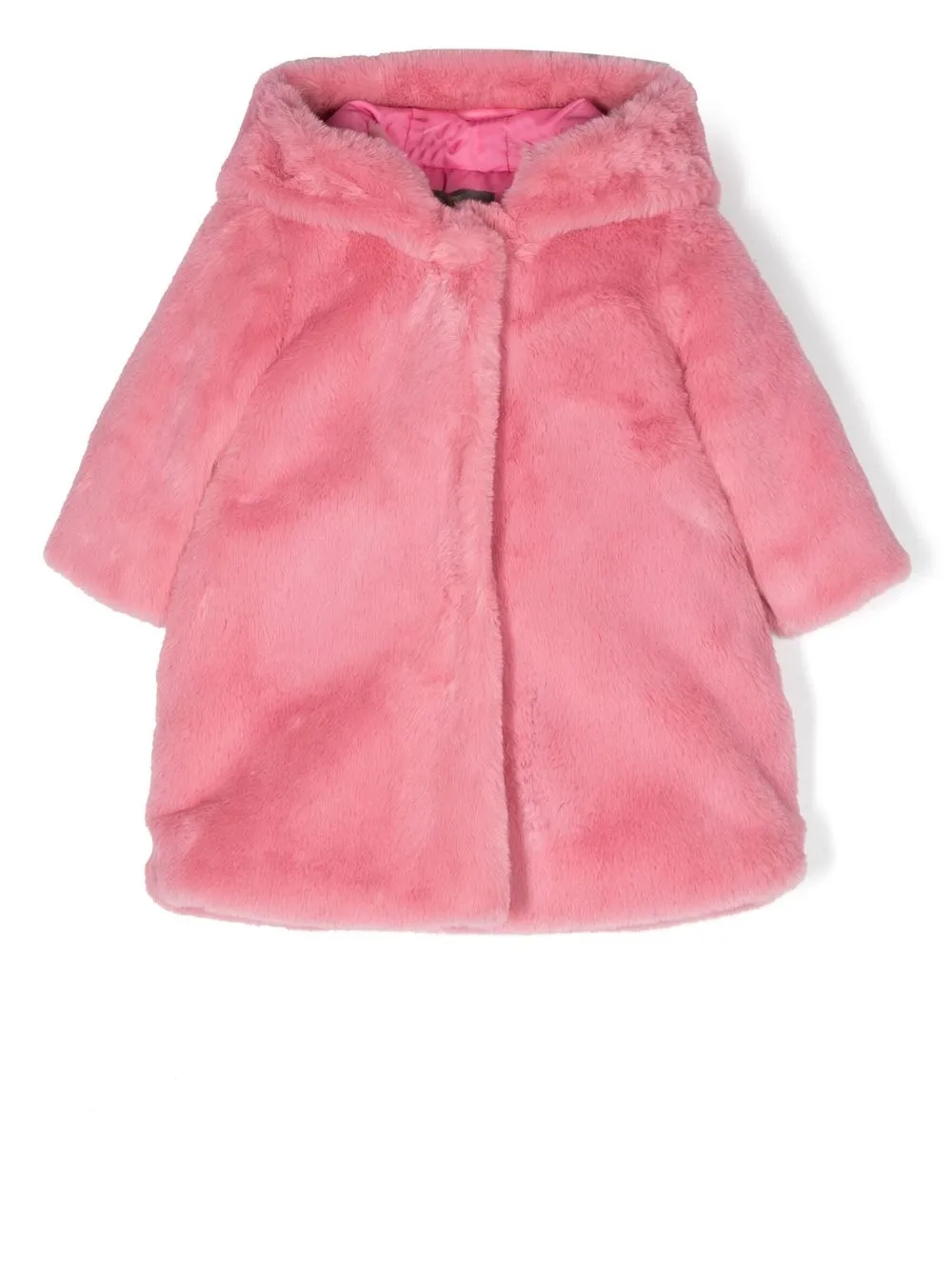 

Little Bear faux-fur hooded jacket - Rosado
