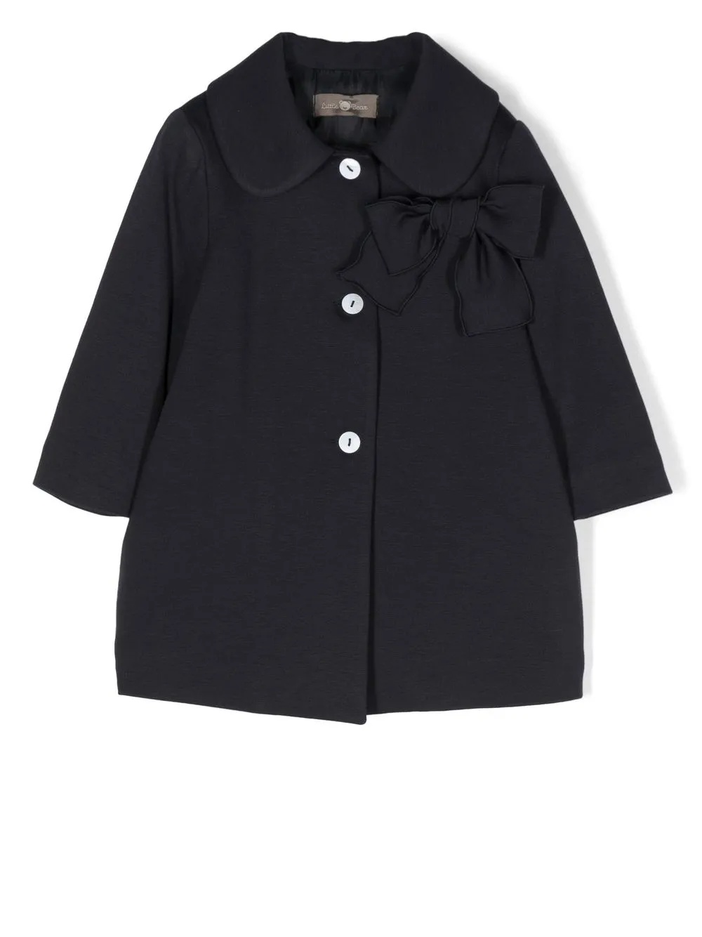 

Little Bear bow-detail single-breasted coat - Blue