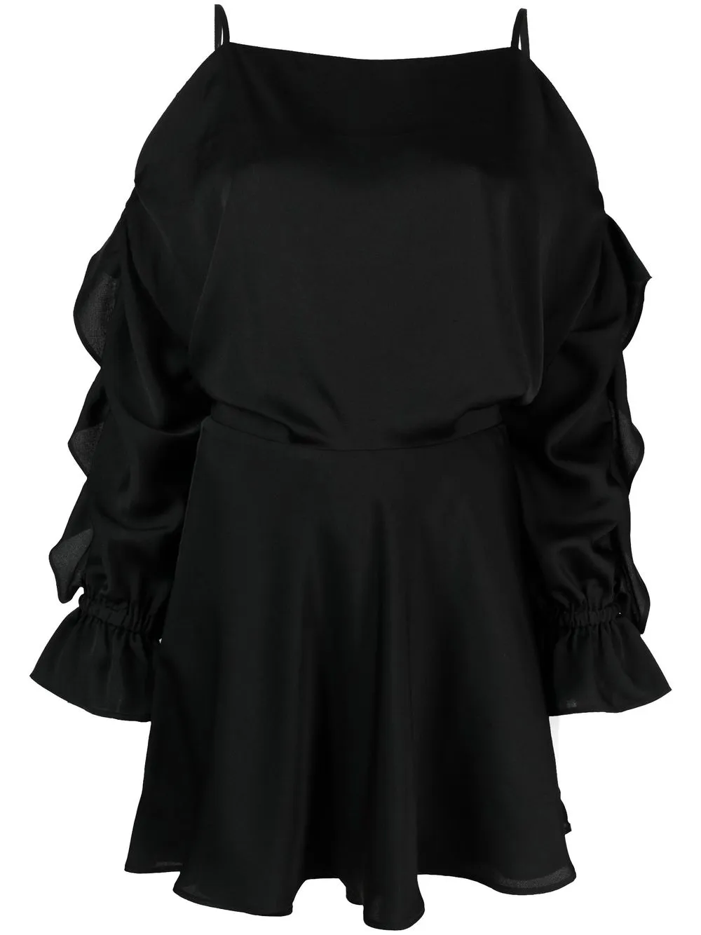

IRO vestido corto con hombros descubiertos - Negro