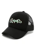Amir Slama embroidered-logo perforated cap - Black