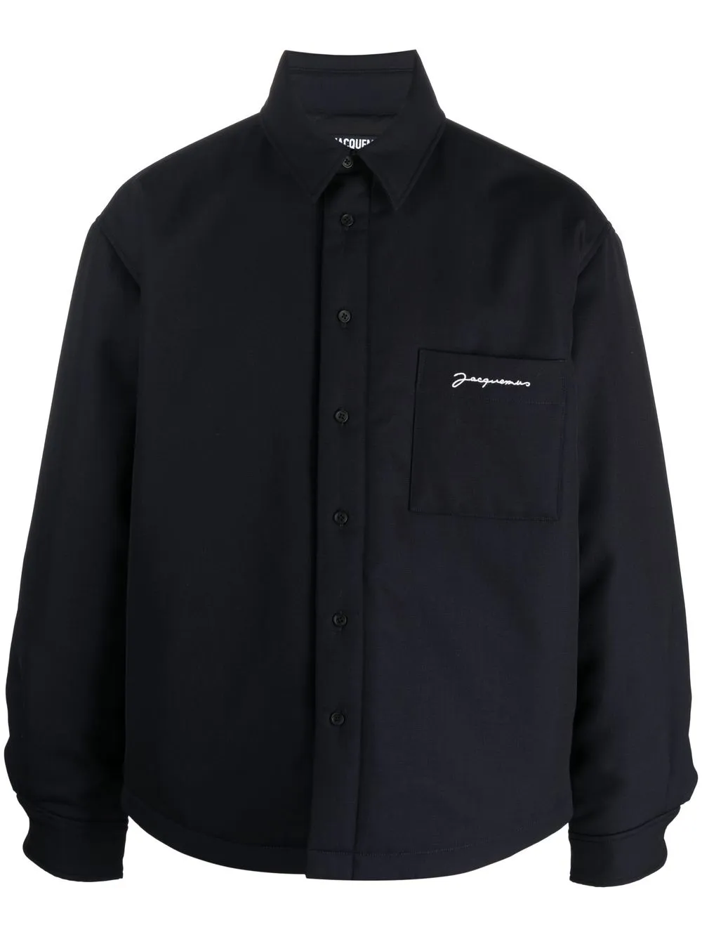 

Jacquemus embroidered-logo button-fastening jacket - Blue