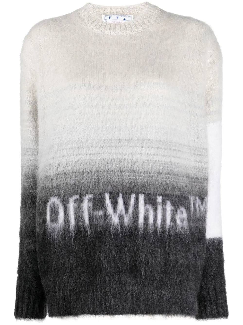 

Off-White intarsia-logo crew-neck jumper