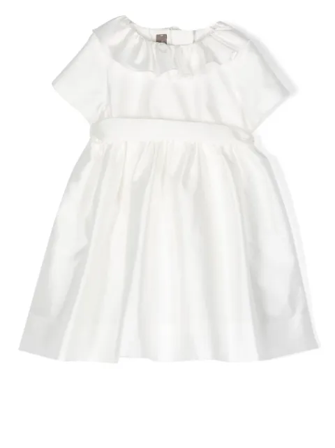 Little Bear Vestido mangas curtas com gola de babados 
