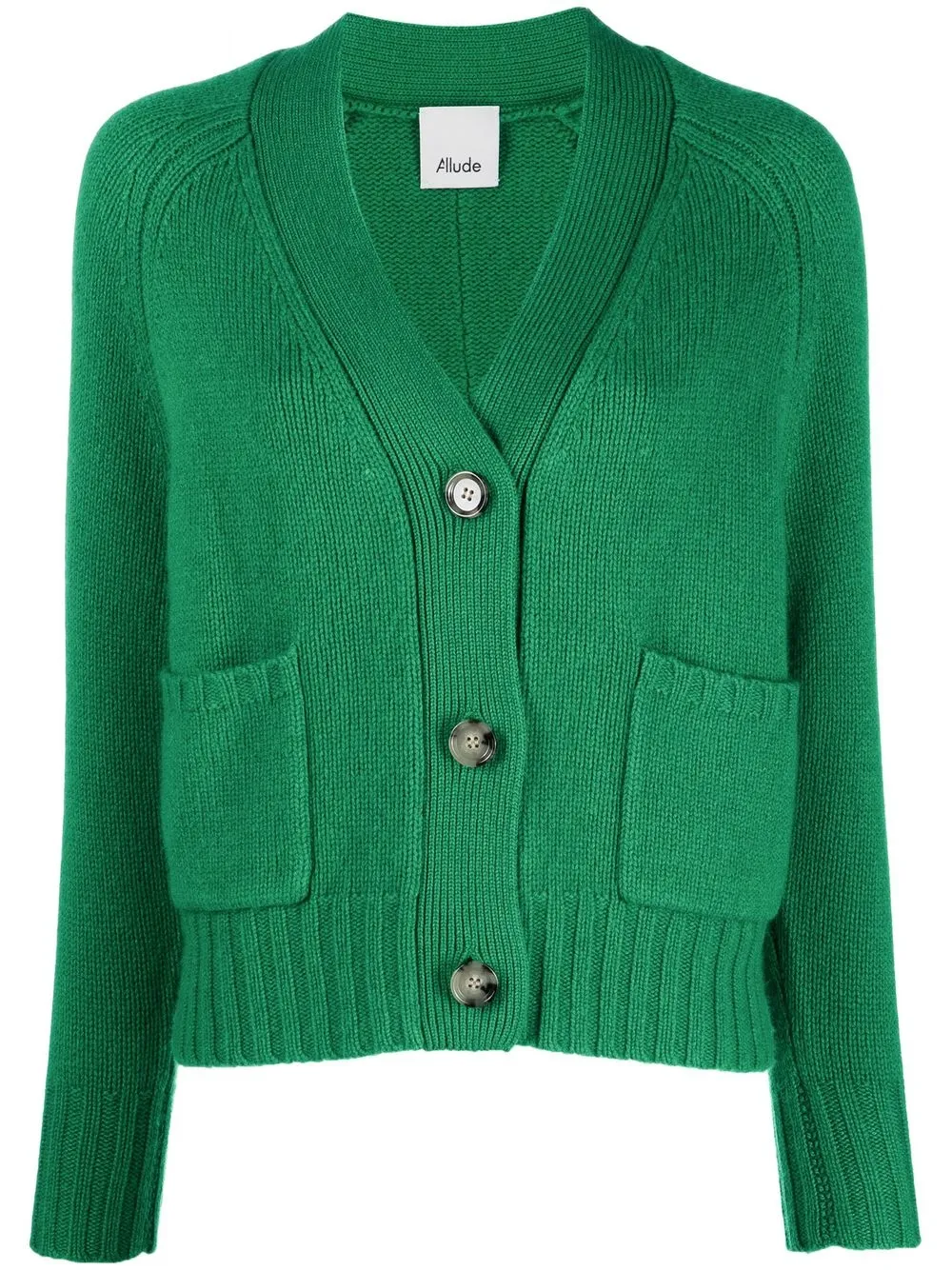 

Allude V-neck knitted cardigan - Green