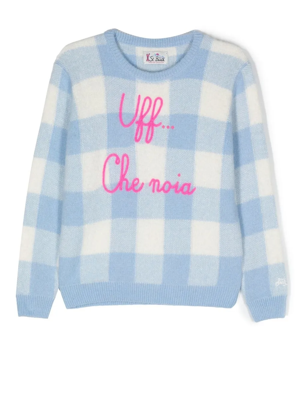 

MC2 Saint Barth Kids embroidered-detail knit jumper - Blue