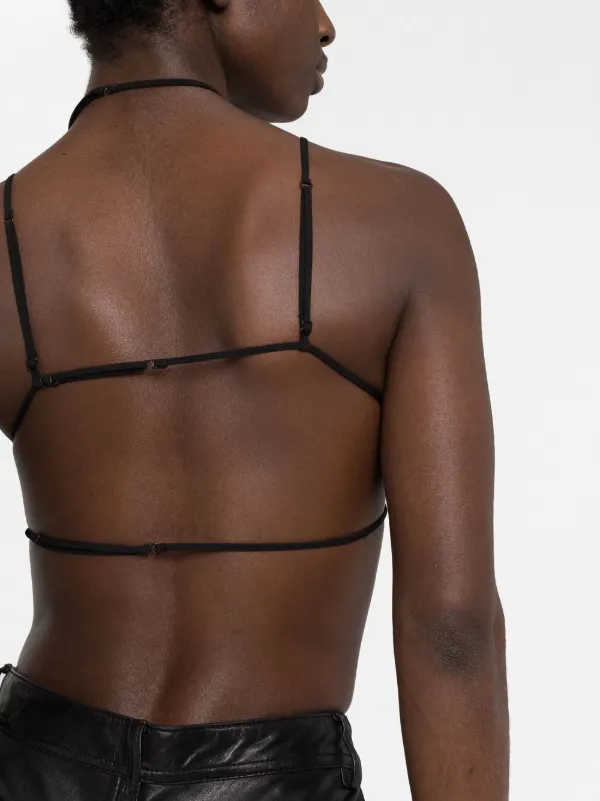 Nensi Dojaka Halterneck Bra Top | Black | FARFETCH