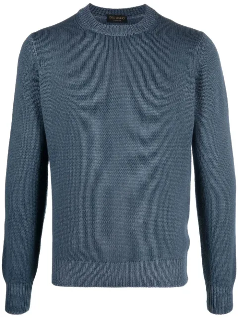 Dell'oglio suéter de canalé con cuello redondo