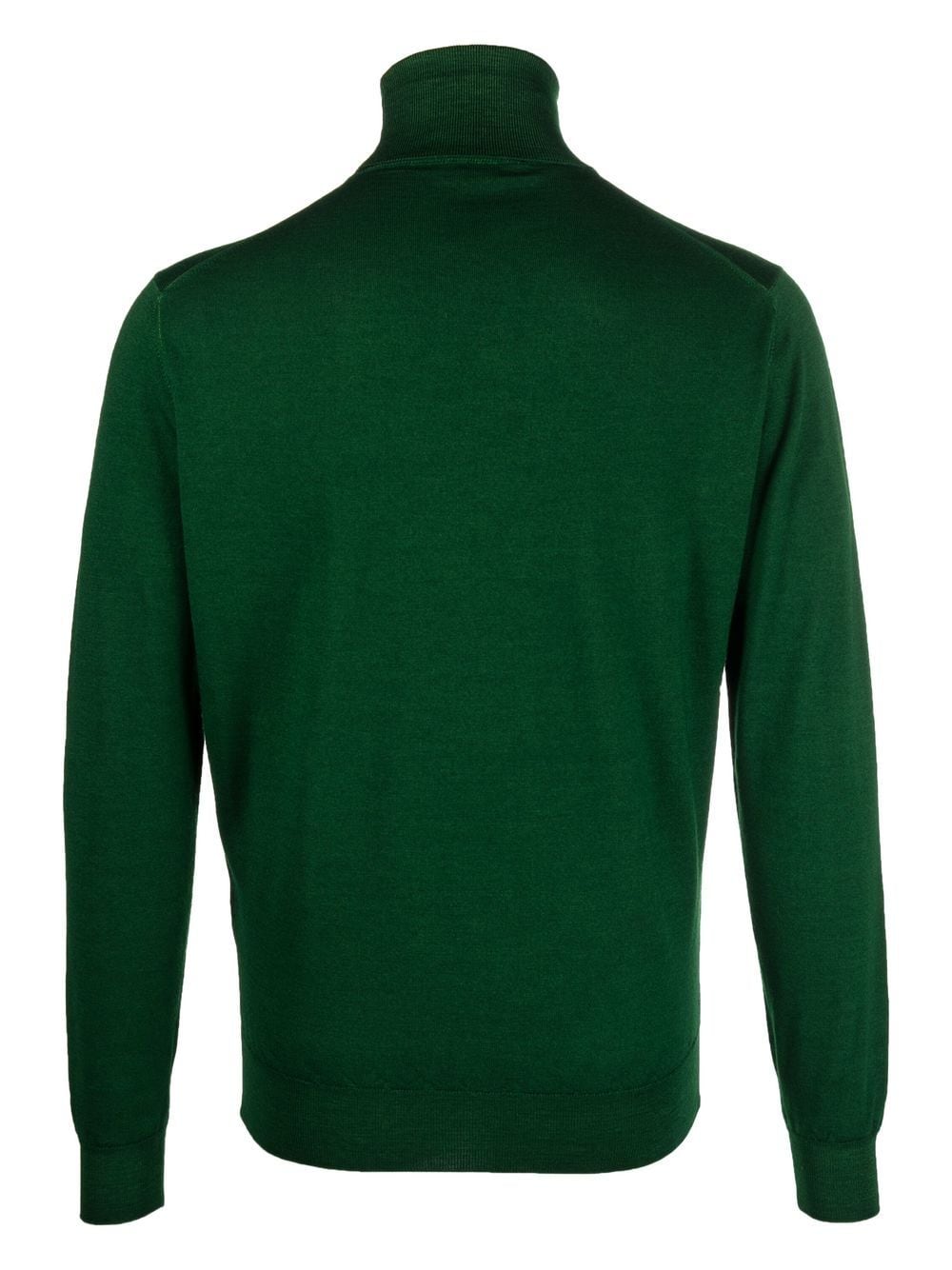 Shop Dell'oglio Roll-neck Merino Wool Jumper In Green