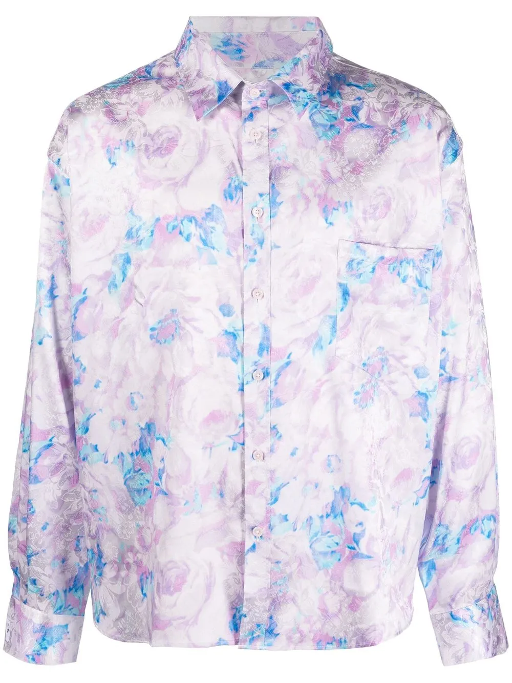 

Martine Rose blusa con motivo floral en jacquard - Morado