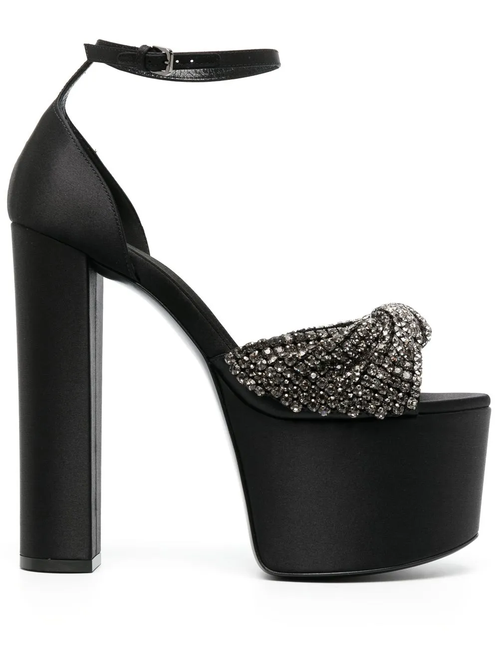 

Sergio Rossi Evangelie 150mm embellished platform sandals - Black