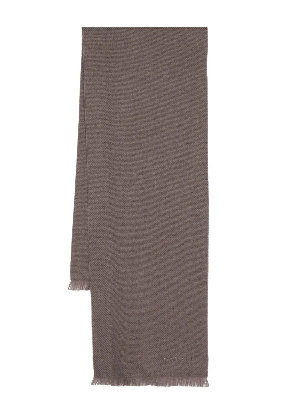 

Canali fine-knit wool scarf - Brown
