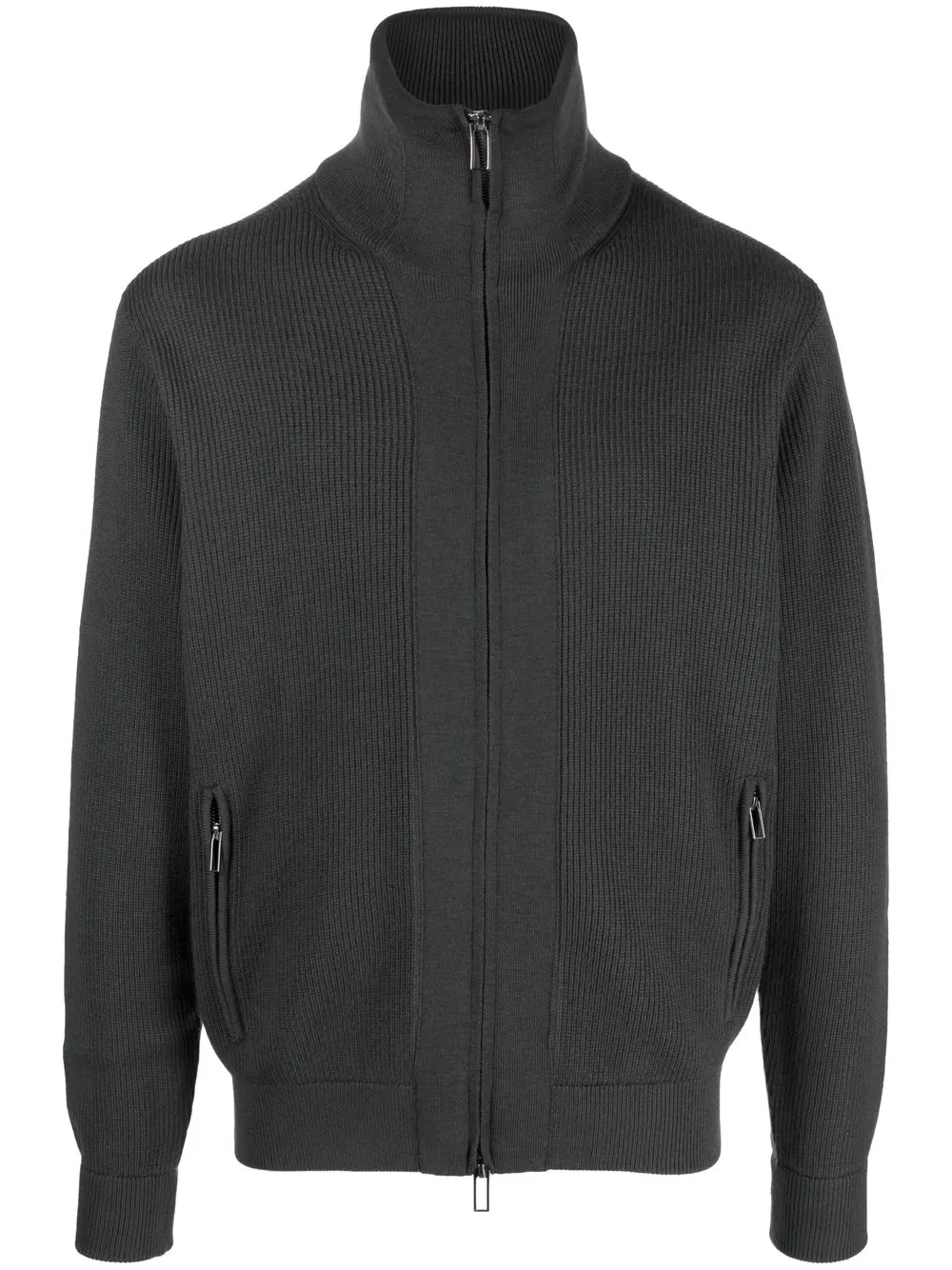 

Emporio Armani virgin wool zipped cardigan - Green