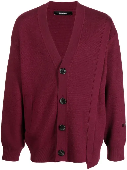 Cardigan asymétrique à col v - SONGZIO - Modalova