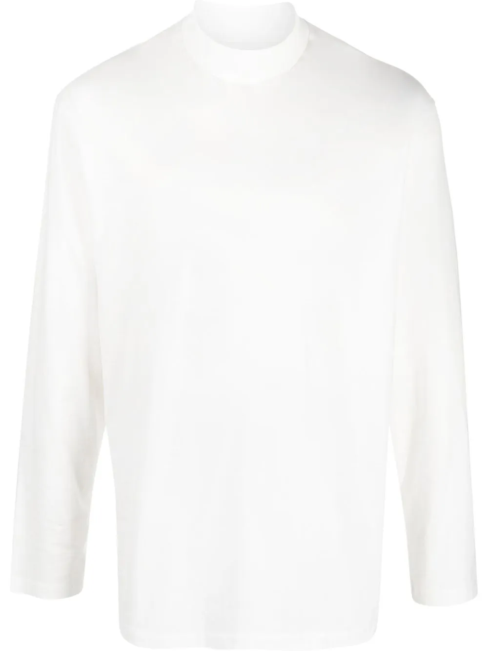 

Y-3 logo-print turtle neck T-shirt - White
