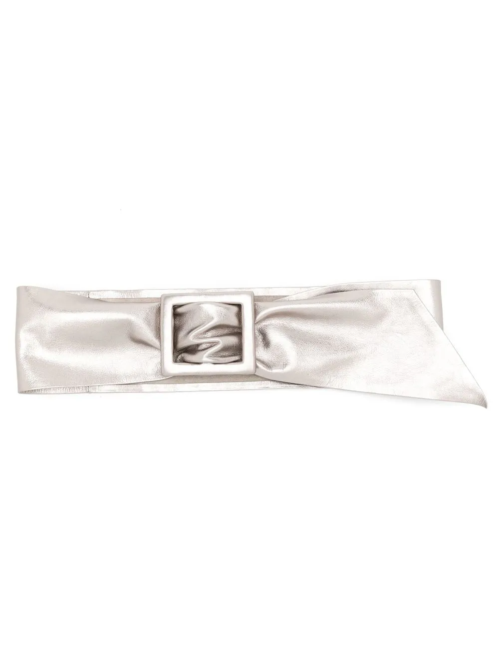 

Sarah Chofakian Gatsby leather waist belt - Silver