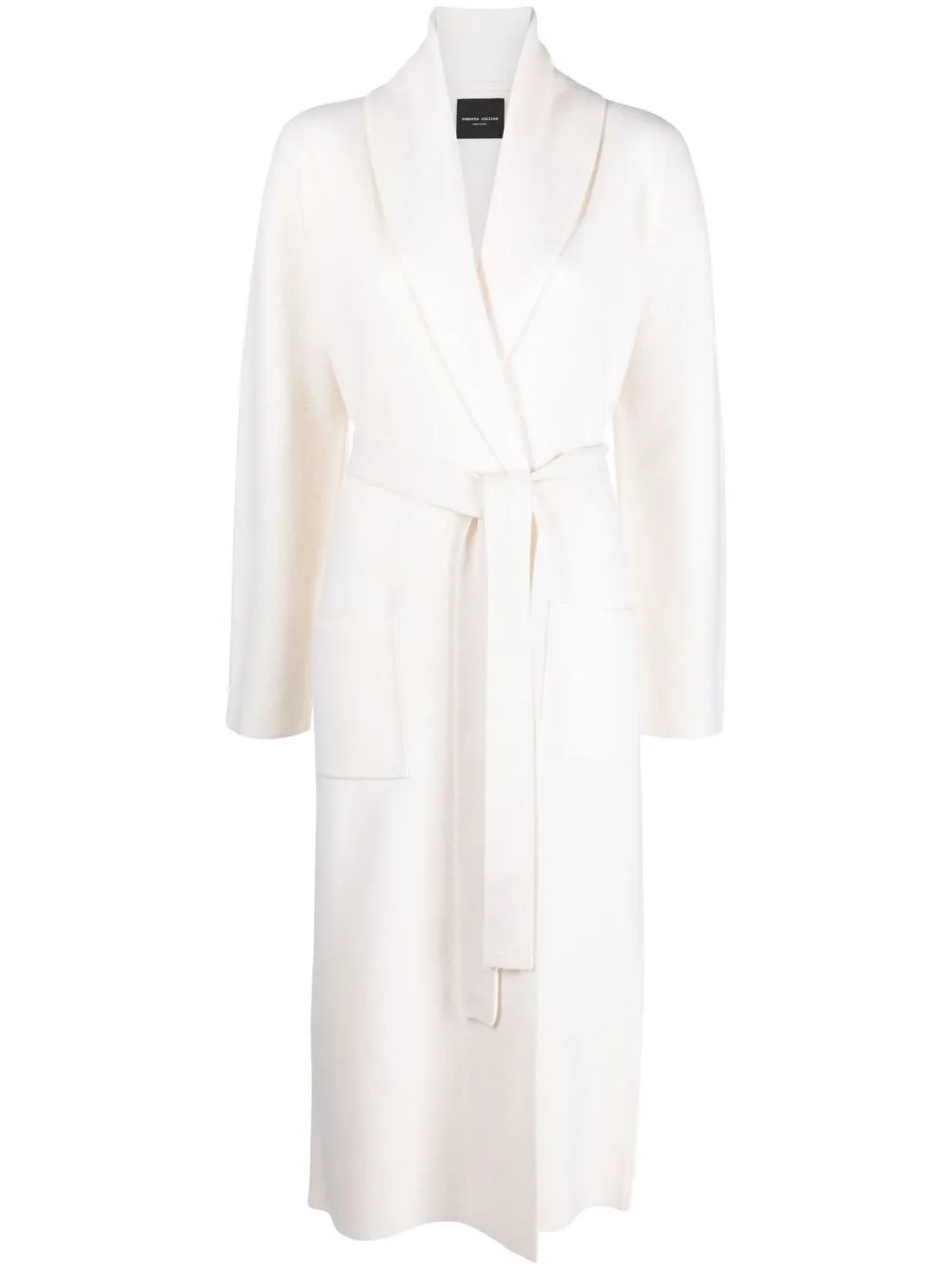 

Roberto Collina belted oversized coat - White