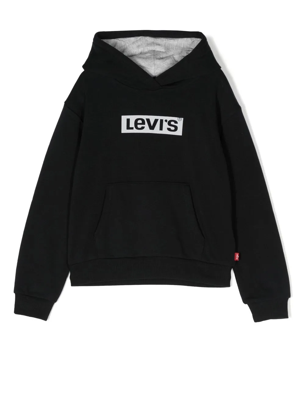 

Levi's Kids logo-print long-sleeved hoodie - Black
