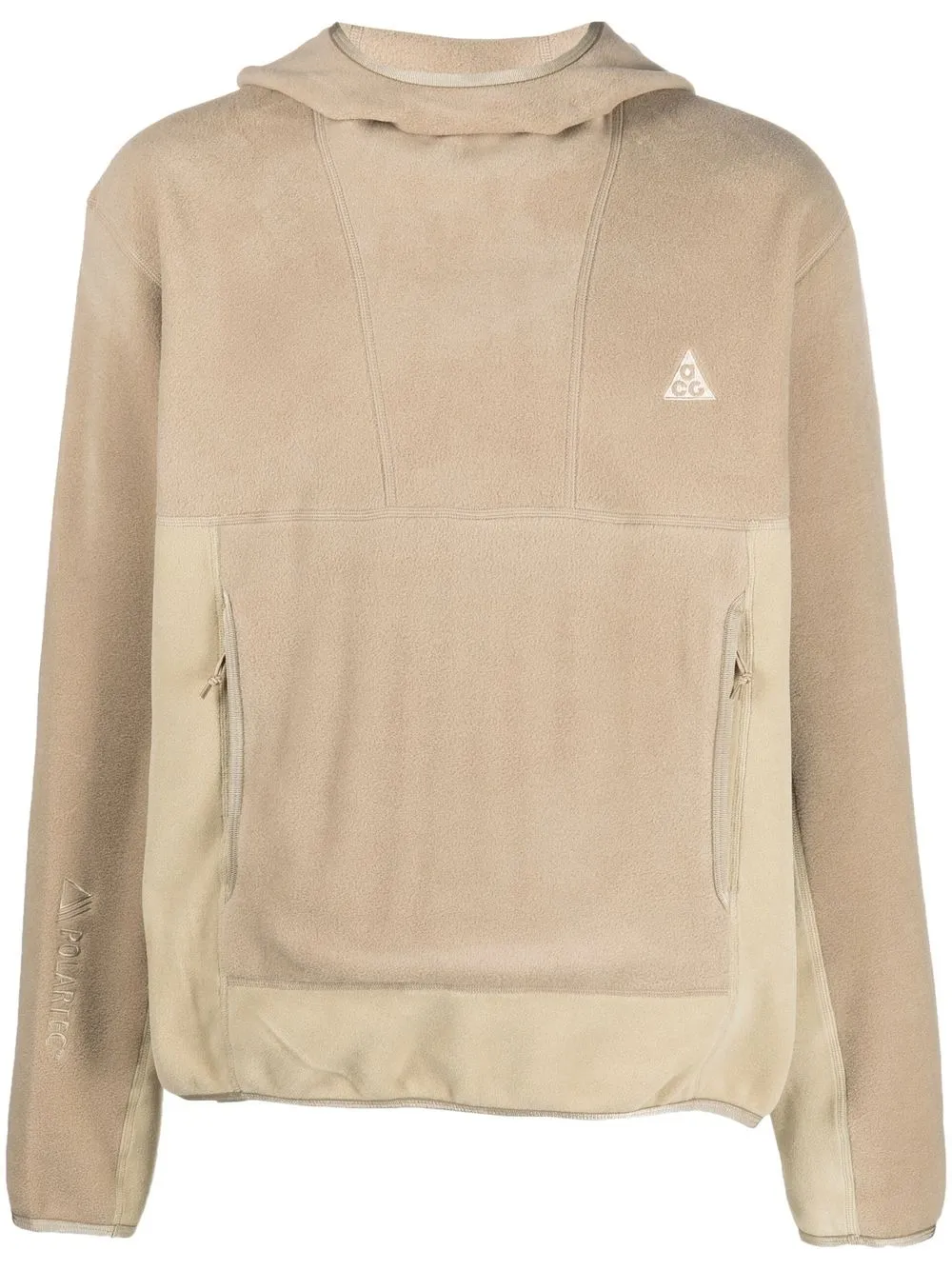

Nike embroidered-logo long-sleeve hoodie - Neutrals