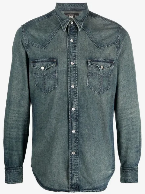 Ralph Lauren RRL dark-wash denim shirt