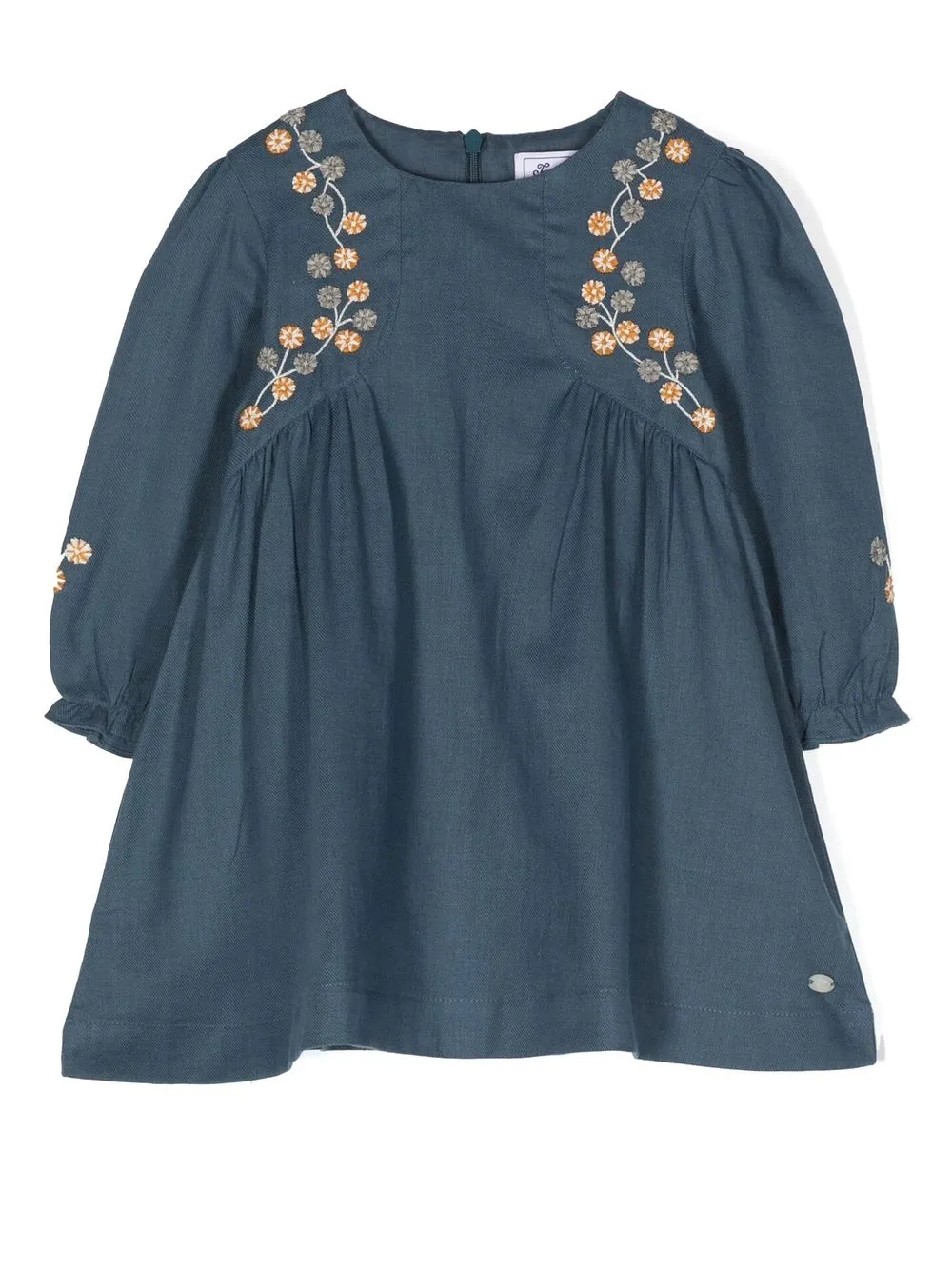 

Tartine Et Chocolat Robe floral-embroidered dress - Blue