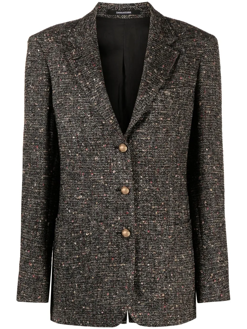 

Tagliatore tweed single-breasted blazer - Black