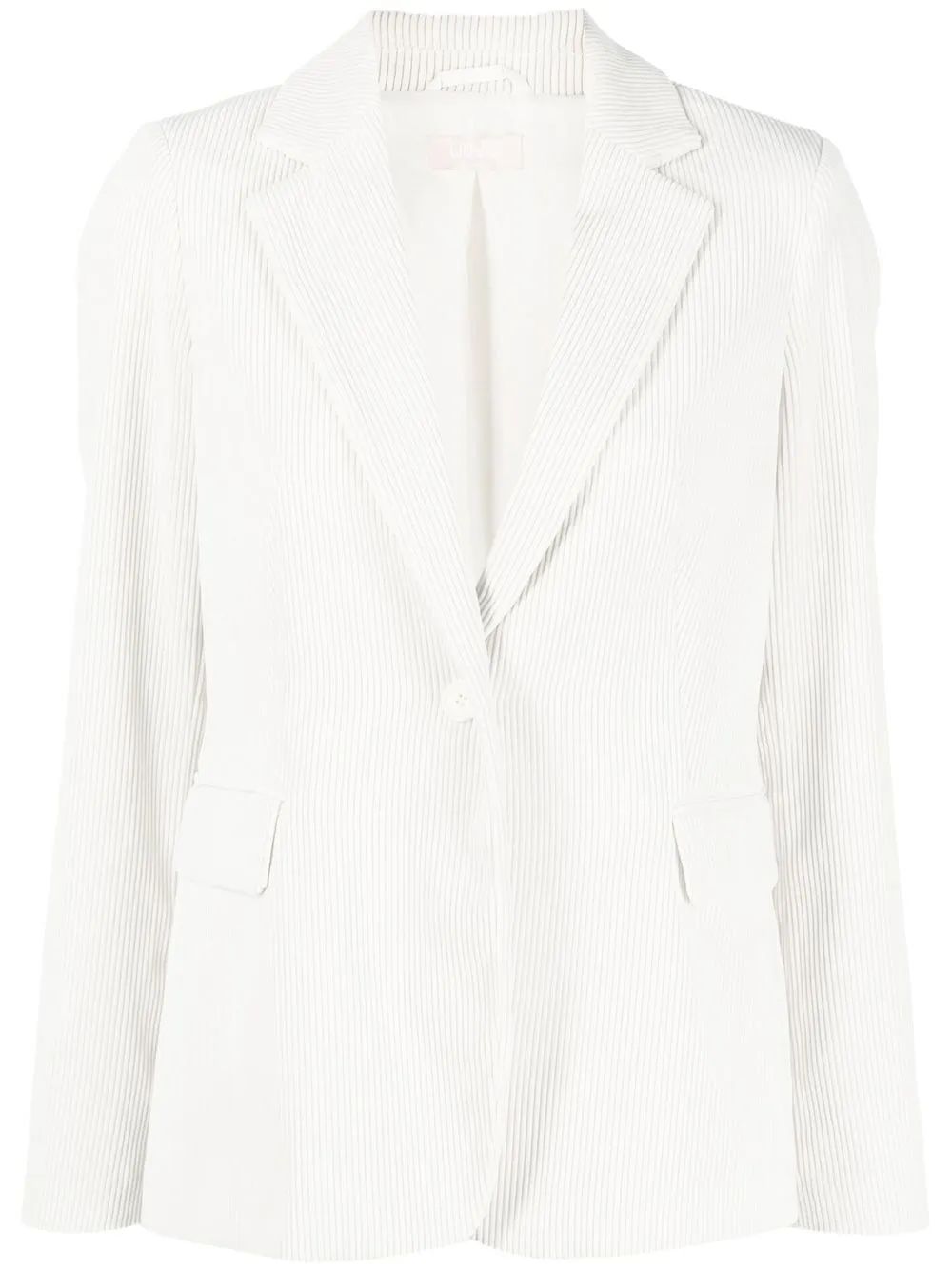 

LIU JO single-breasted corduroy blazer - White