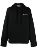 Off-White logo-print hoodie - Black