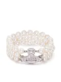 Vivienne Westwood pearl Orb bracelet - Neutrals