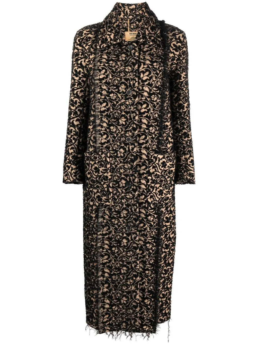 

Uma Wang floral-print coat - Black