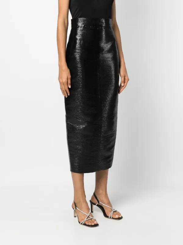 High waisted 2025 midi skirt fitted