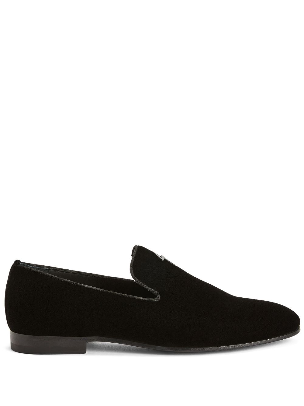 Giuseppe Zanotti Slip-on Velvet Loafers In Black