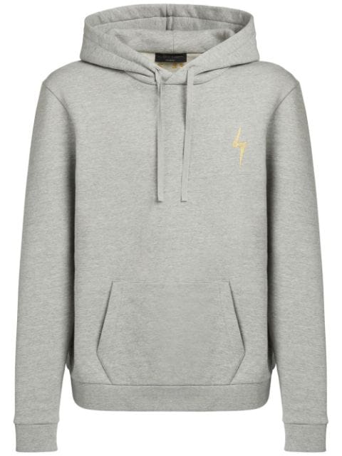 logo-embroidered hoodie