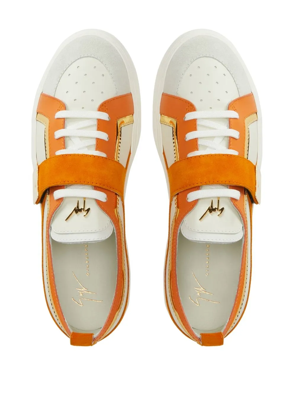 Giuseppe Zanotti Zenas Low-top Sneakers In Orange