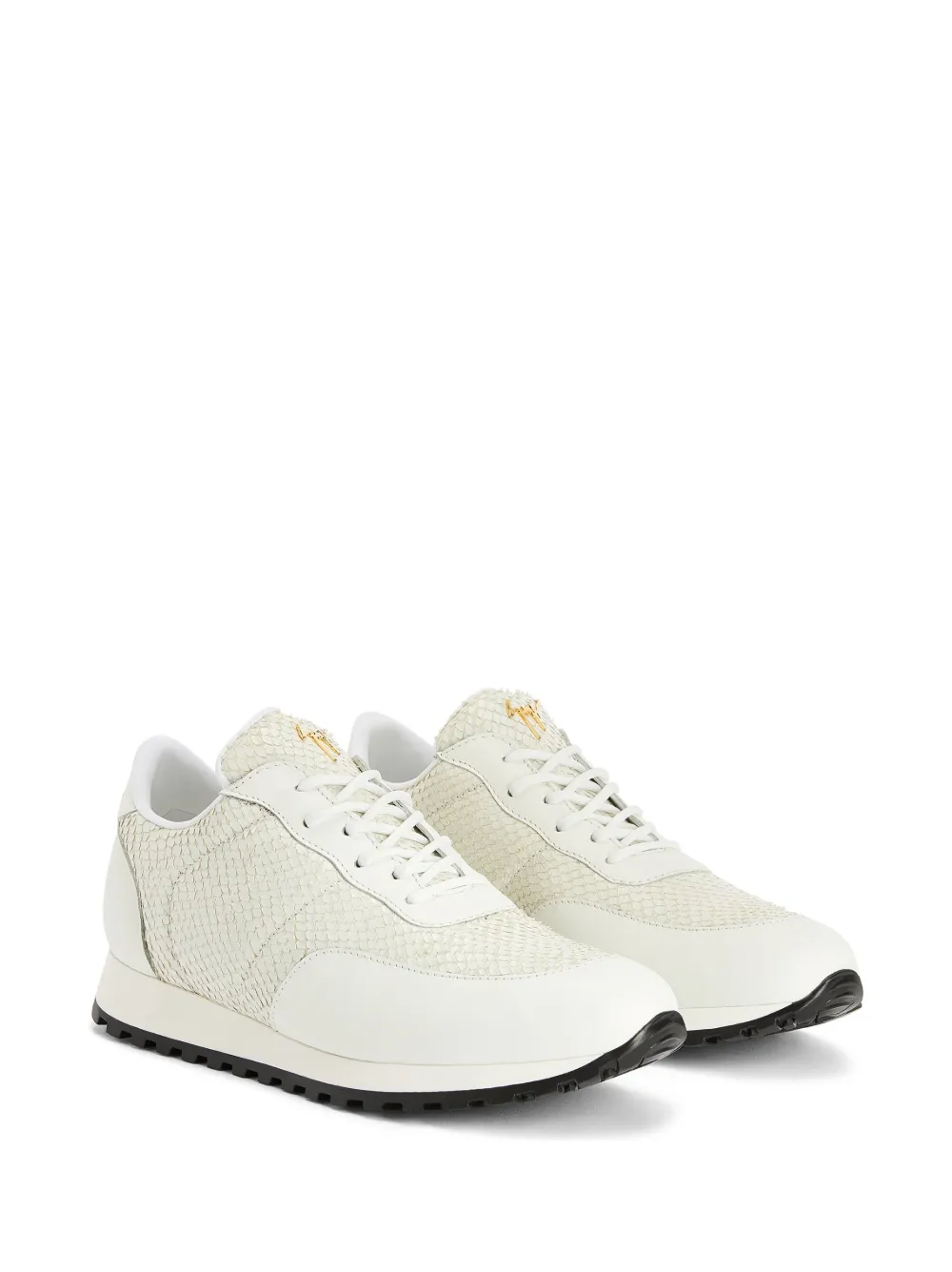 Giuseppe Zanotti snakeskin low-top sneakers - Wit