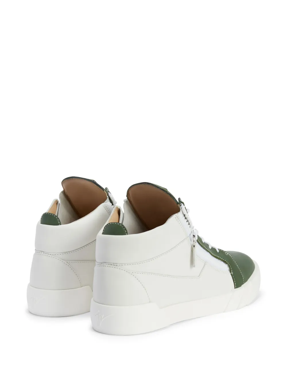 Shop Giuseppe Zanotti High-top Zip-up Sneakers In Multicolor