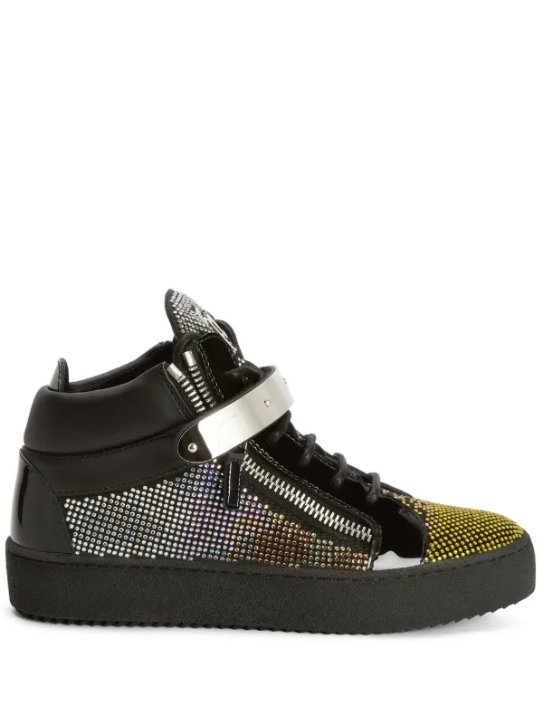 大人気*国内発送★GIUSEPPE ZANOTTI★ラインストーン スニーカー Giuseppe Zanotti ラインストーン スニーカー | ブラック