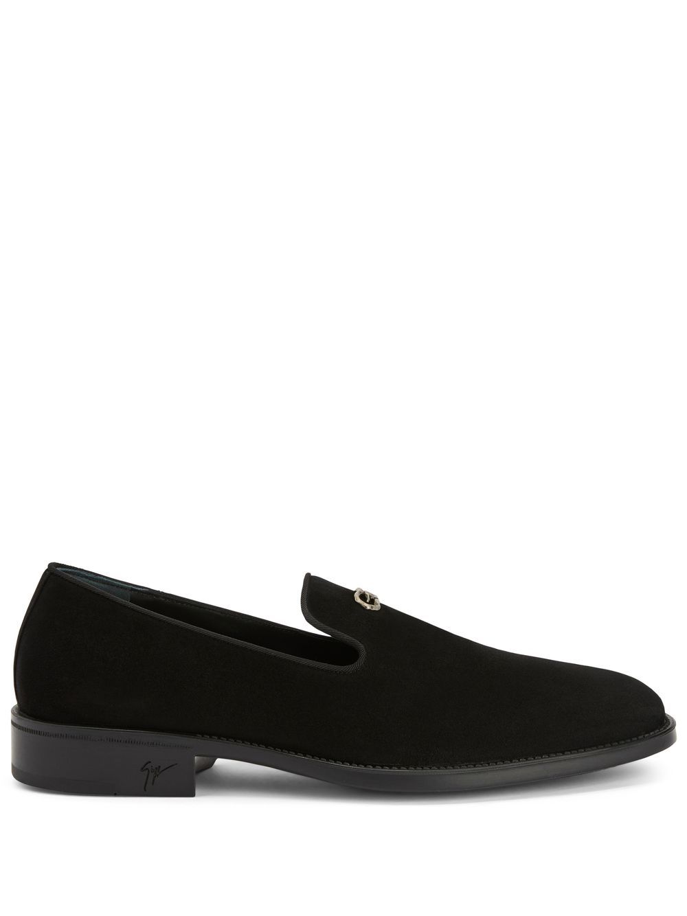 

Giuseppe Zanotti lmrham logo-plaque suede loafers - Black