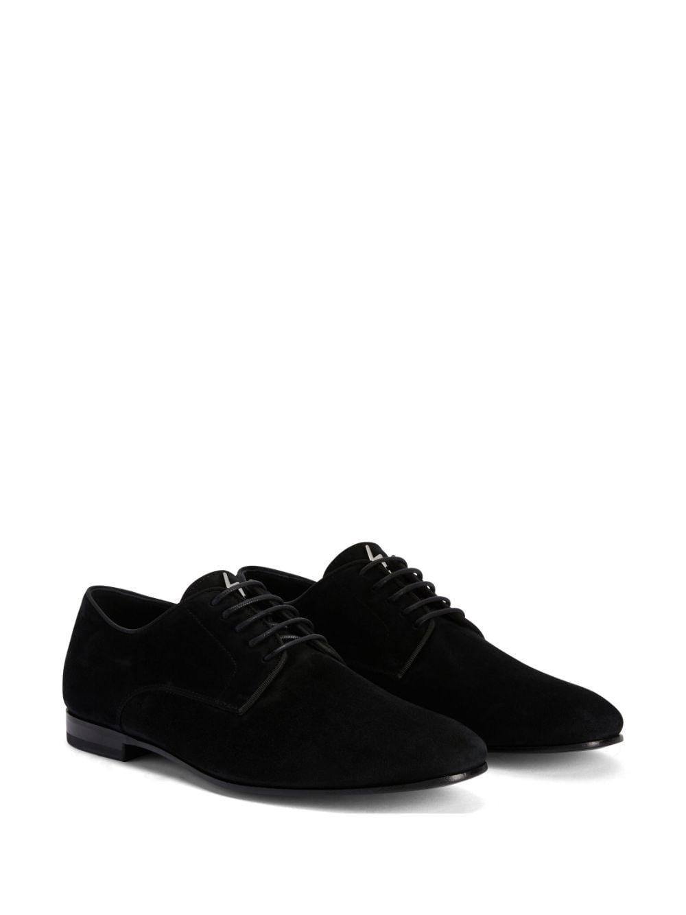 Shop Giuseppe Zanotti Suede Lace-up Loafers In Black