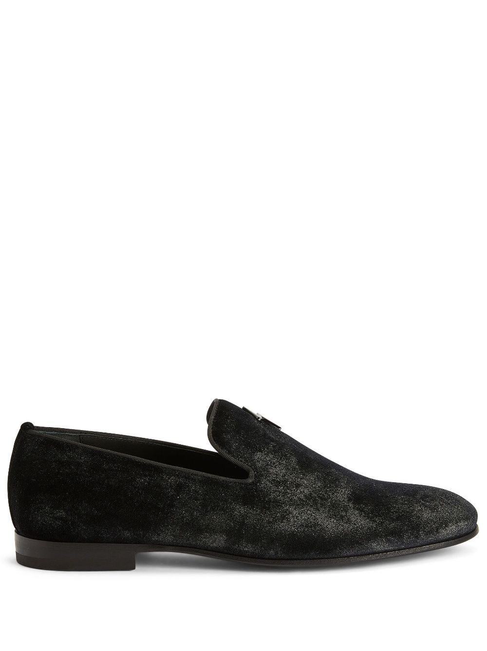 Shop Giuseppe Zanotti Velvet Slip-on Loafers In Multicolor