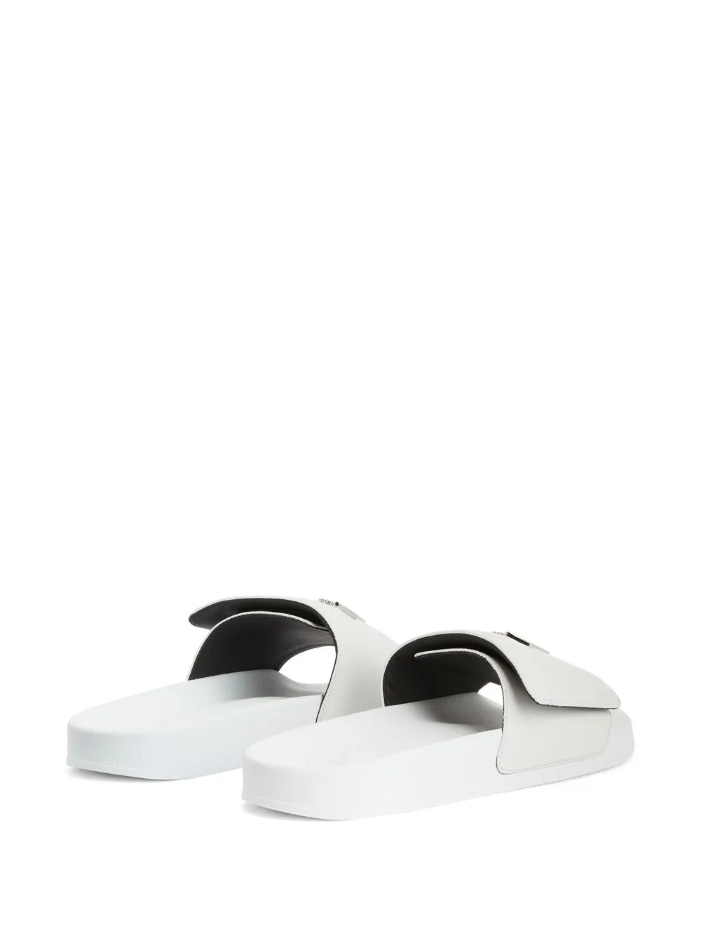 Giuseppe Zanotti Slippers met logoplakkaat Wit